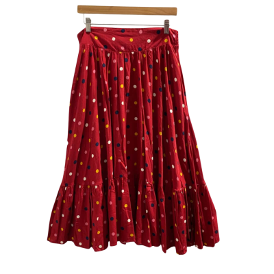 BNWT Dangerfield Womens  Size 14 Maxi Polka Dot / Red Skirt RRP $78