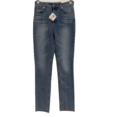 BNWT Scanlan Theodore Womens Size 27 High-Waisted Long Leg Jeans Blue RRP: $280.00