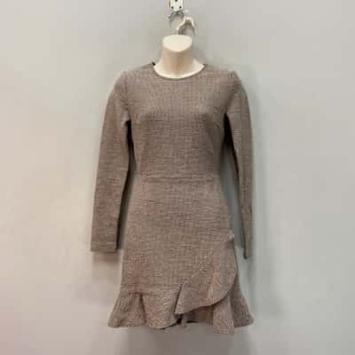 Kookai Womens  Size 36 /XS Knitted Mini Dress Black  / White 
