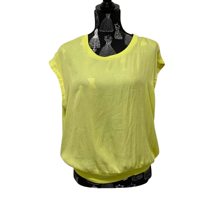 Picnic Womens  Size M Short Sleeve Top Lemon Colour BNWT