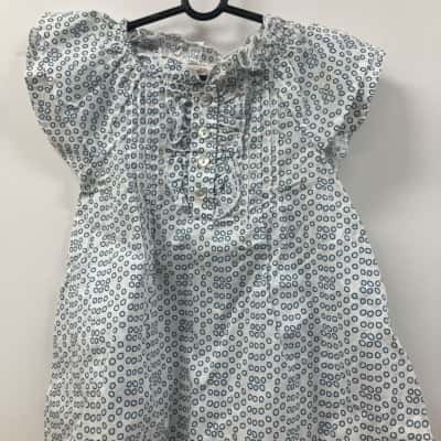Fox & Finch Girls  Size 2 Blue erratic Polka Dot 