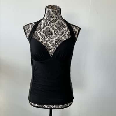  Womens  Size 12 Bikini Top Black  