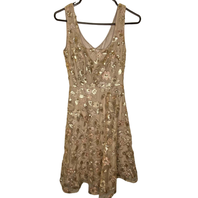 Review Women’s Nightingale Midi Dress Size 6 Champagne 