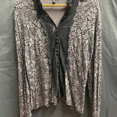 pingpong Womens Size 12 Black Long Sleeve Top