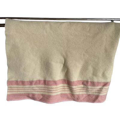 Gibsonia Pure Wool Cream/Pink Vintage Blanket