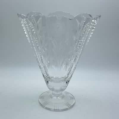  Lead Crystal Fan-shaped Flower Vase
