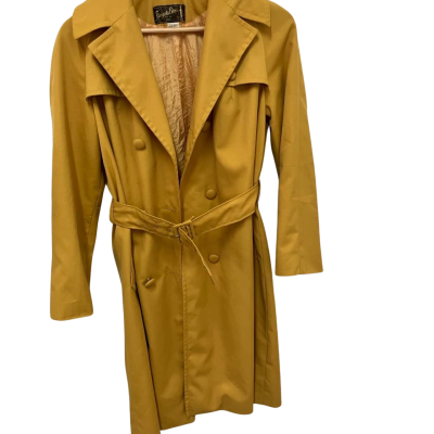  FINGER Bros SYDNEY VINTAGE Womens  Size 10 Trench Coat Mustard 