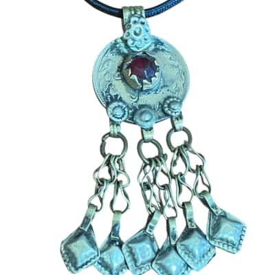 Vintage Kuchi Tribal coin pendant 