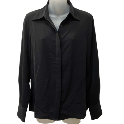 Forcast Black Robin Collared Blouse Size 8
