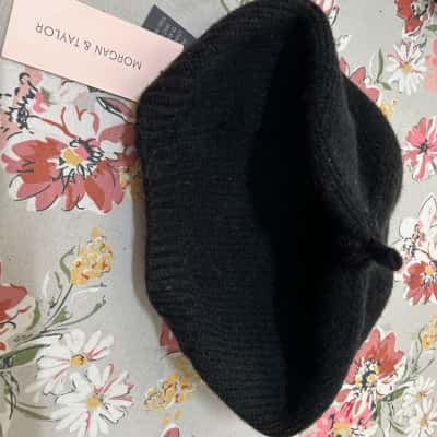 NWT Morgan & Taylor Stevie Black Beret (B22)