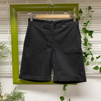 Country Road Brand New With Tags Womens  Size 8 Twill Walk Shorts Black  