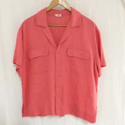 Cotton On Womens  Size S Short Sleeve Shirt Coral / Pink  