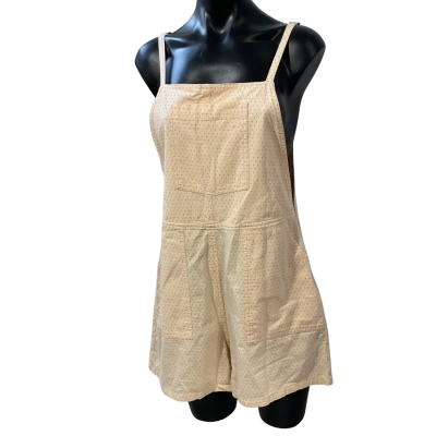 RVCA Womens  Size 10 Overalls Orange / Polka Dot 
