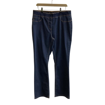 Brand New Womens Size 16 Pull On Bootleg Jeans Dark Denim Blue