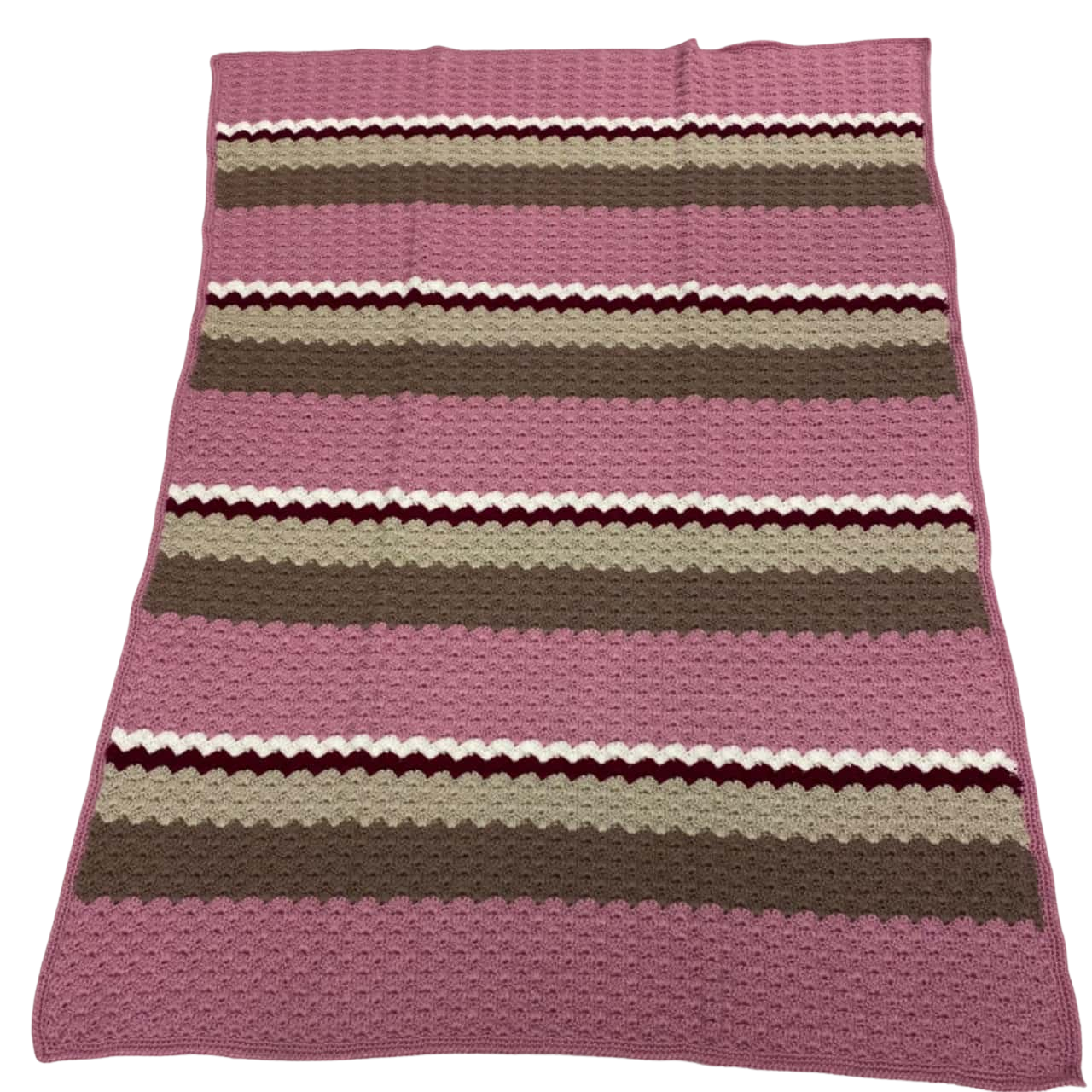 Handmade Crochet Blanket/Throw Multicoloured 104 cm by 133 cm approx.(s)