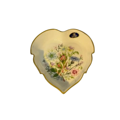 Aynsley Wild Tudor Heart-Shaped Floral Trinket Dish 