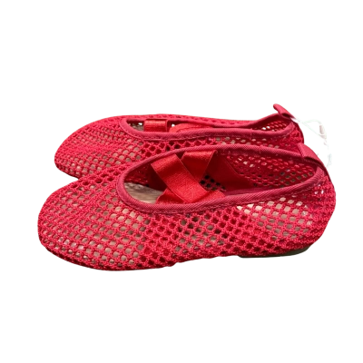 Zara Kids Mesh Ballet Flats Red Size 8