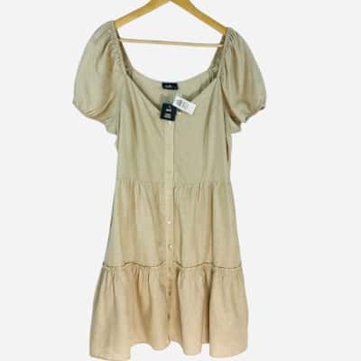 Dotti - Beige Mini Dress (Size 16)