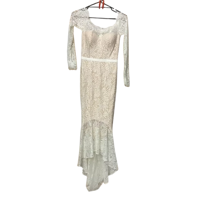  Luxe Elle Zeitoune Womens  Size 8 "Marchesa" Dip Hem Formal Dress