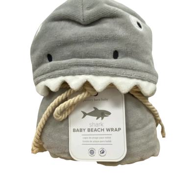 POTTERY BARN Shark Baby Beach Wrap - Baby Size One Size *DON'T PAY $59.00!