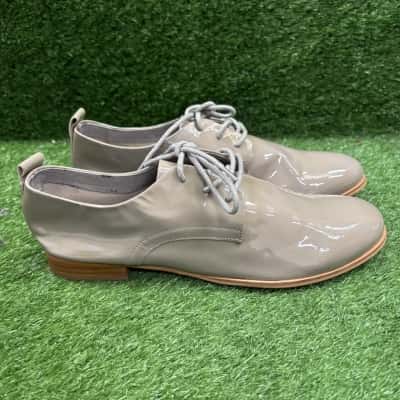 Wittner Dawes Taupe Leather Lace-Up Shoes Size 40