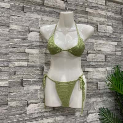 Tiger Mist Womens  Size 8 Bikini Set Green 