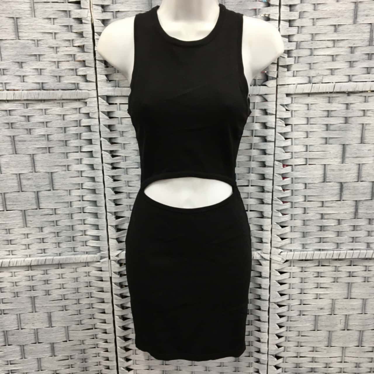 Glassons Womens Size XS Bodycon Dress Black (s)