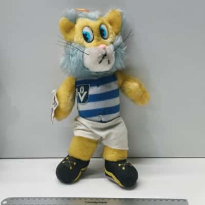 Vintage 1980s Croner Toys Footy Mascot Cat Plush Stuffed Doll VFL AFL