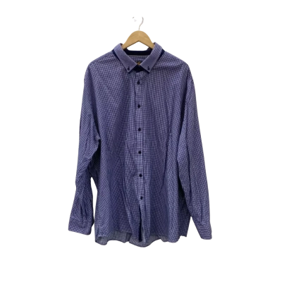 Johnny Bigg Mens  Size XXXXXL Checked Long Sleeve Shirt Blue 