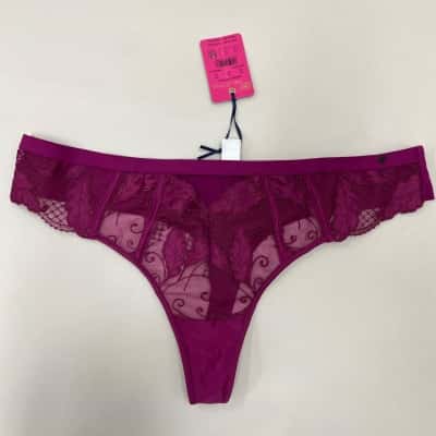 Brand New - Bras N Things - Womens Drama V/String - Size 18 - Magenta (RRP $34.99)