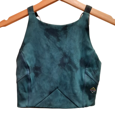 New With Tags KATHMANDU 'WELL.DER.NESS Move' Women's Crop Top - Deep Lagoon Sunburst Print in Size XS