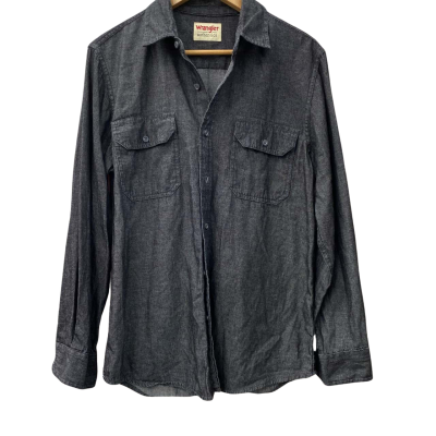 Wrangler Mens  Size S Long Sleeve Shirt Grey 