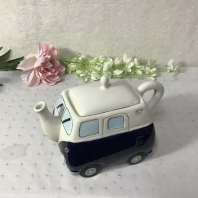 Dakota Blue VW Kombi Campervan Ceramic Teapot