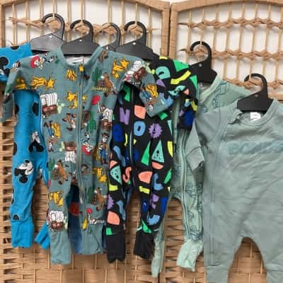 6x Bonds Baby Wondersuit 0-3months Cars Disney Mickey Mouse Toy Story Boys kids unisex girls 