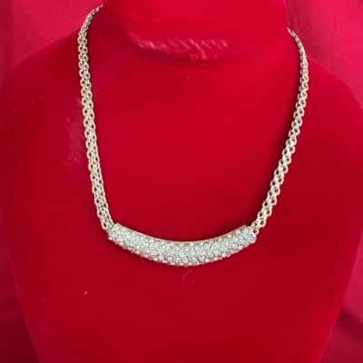  Women's Vintage Gold Tone Mesh Chain Choker Necklace 