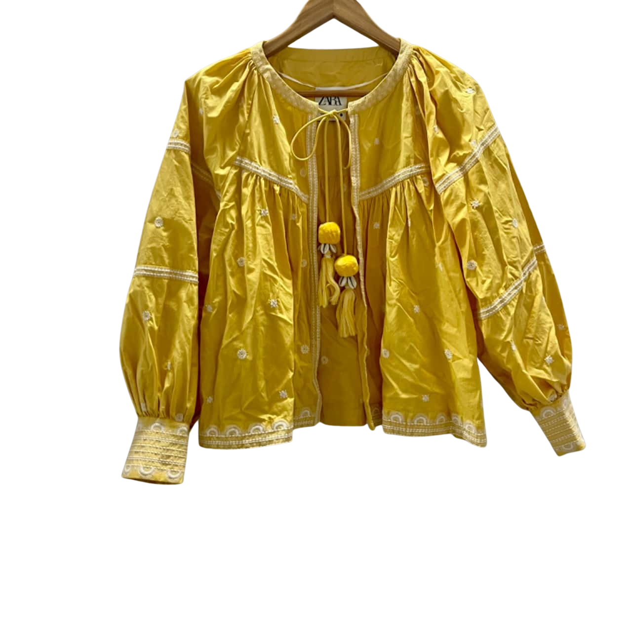 Zara Mustard Long sleeve open Top Size S(s)