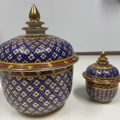 Thai Benjarong Porcelain Jars