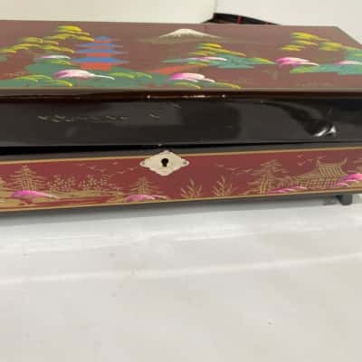 Jewellery box with mirror Japanese style ( need repair)