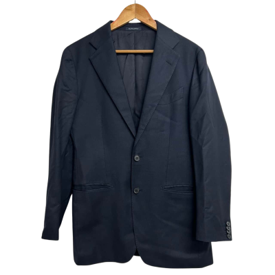 Suit Supply Mens Size 38 Navy Blue Wool Suit Jacket
