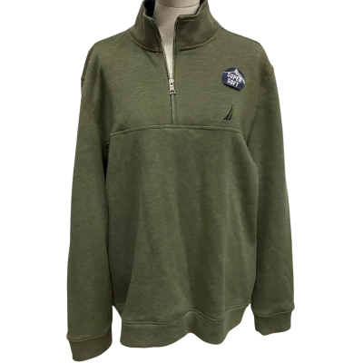Nautica Mens  Size L Quarter Zip Jumper Green 