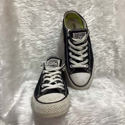 Converse Unisex  Size M US 5 /W- 7- Blk/ White Sneakers 