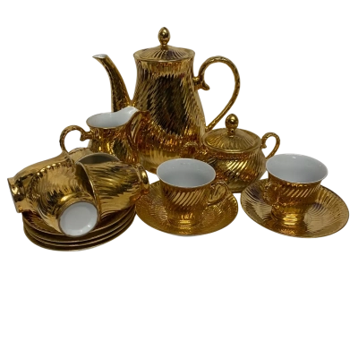 St. Kilda Australian gold coffee set 
