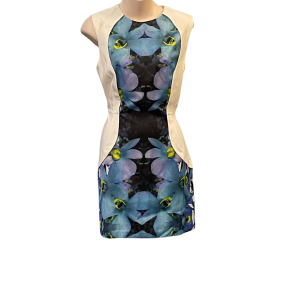 Pilgrim Womens  Size 10 Mini Dress / Sleeveless Dress  Blue / Floral / White 