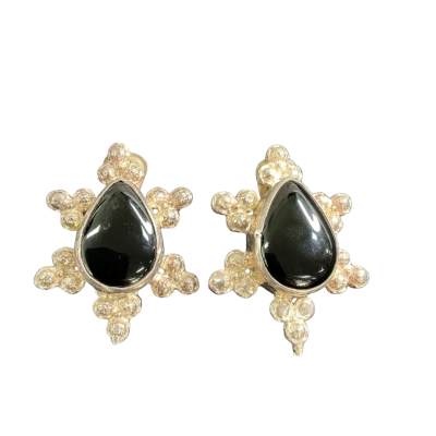  Christie Nicolaides chunky Earrings Black  / Silver 