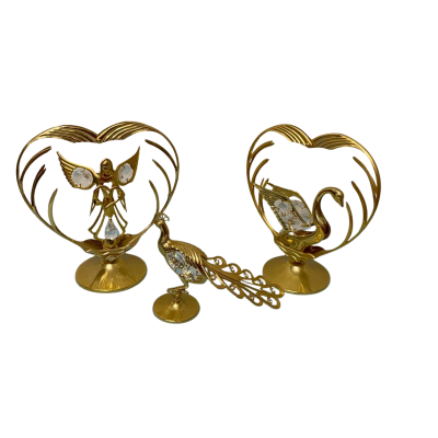 Mascot Austrian 24K Gold Plated Figurines x 3