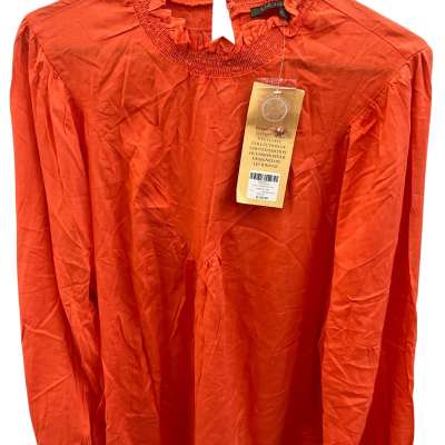 Liz Jordan Womens  Size 10 Long Sleeve Shirt Orange 