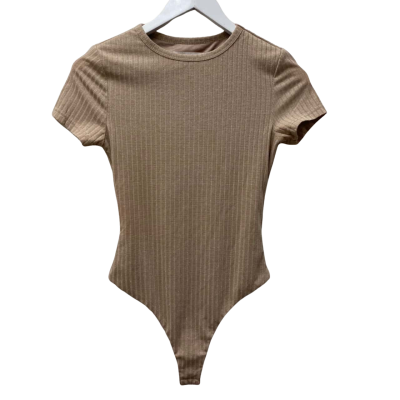 Meshki Womens Size XS Bodysuit Beige 