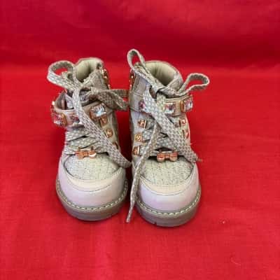 Ted Baker Kids  Size 5 Pink Jewel Lace Up Boots Pink  