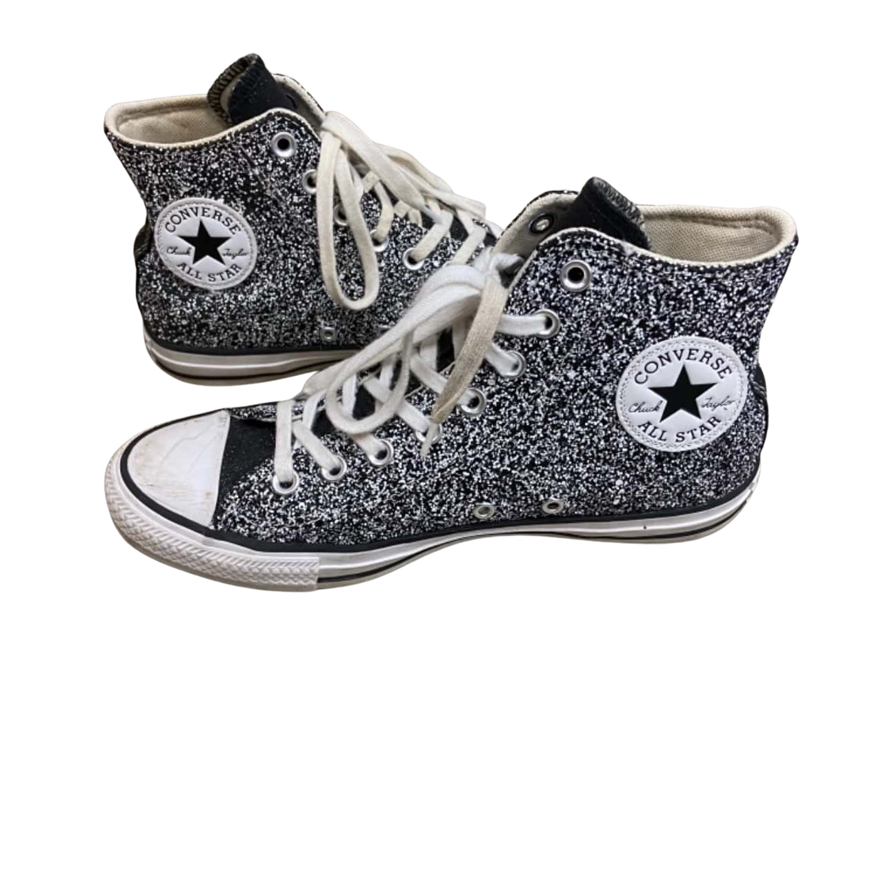 Converse Chuck Taylor Size 9 Black / White Glitter