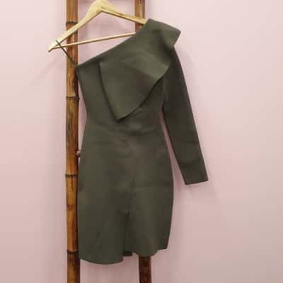 Scanlan Theodore Women's Size XS Crepe Knit Dress Cafe - New With Tags